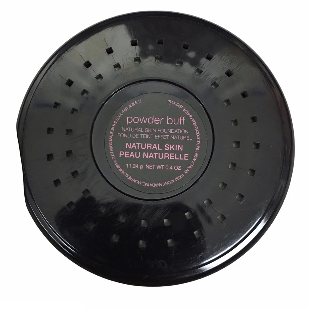 mark. Powder Buff Natural Skin Foundation Pressed Powder Compact Shade Natural